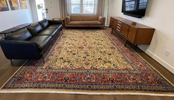 Colorful cleaned rug