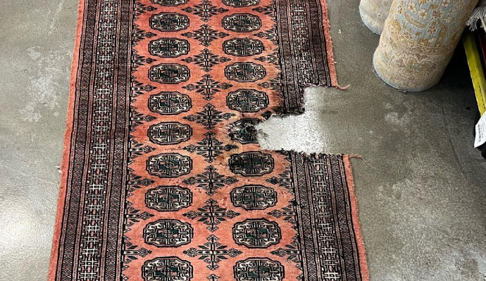 rug damaged by water