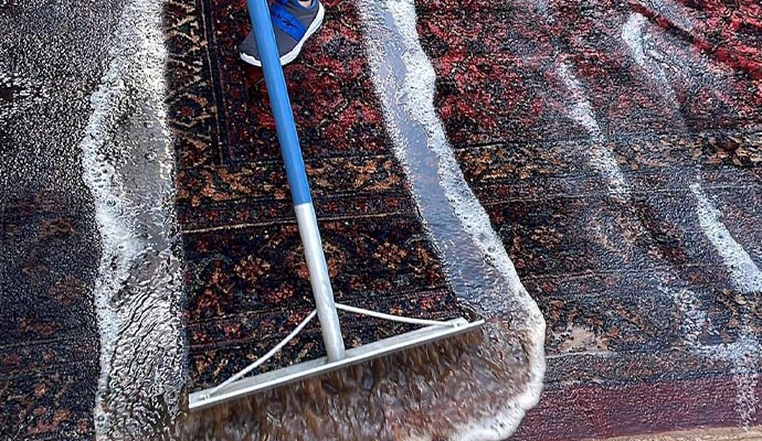 cleaning rug professionally